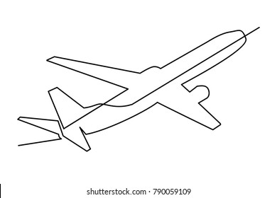 One Line Drawing Isolated Vector Object Stock Vector (Royalty Free ...