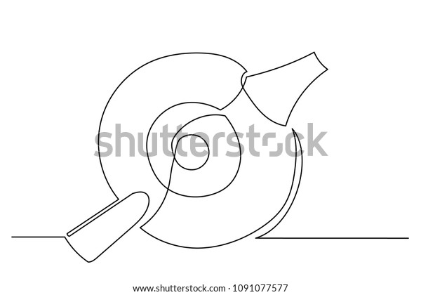 One Line Drawing Isolated Vector Object Stock Vector (Royalty Free ...