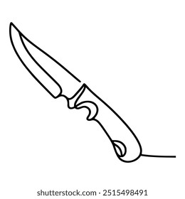 Diseño de Plantilla de Ilustración vectorial de cuchillo de cocina de dibujo de una línea