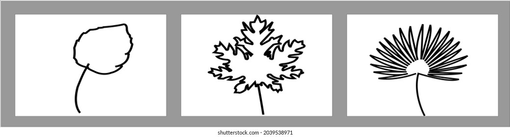 
One line drawing of leaves vector. Modern single line art, aesthetic contour. Suitable for home decoration such as posters, wall art, tote bags or t-shirt prints, stickers, mobile cases