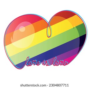 One line drawing of LGBT pride slogan
One continuous line drawing of love is love simple calligraphy.
