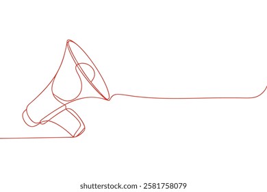 One Line Drawing of Megaphone