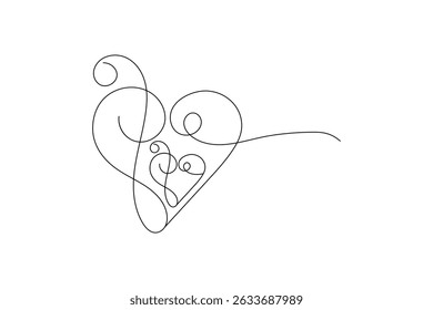 One line drawing music notes and microphone, minimalist vector illustration design
