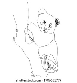 PANDA-Digitalpostendruck mit einer Linie