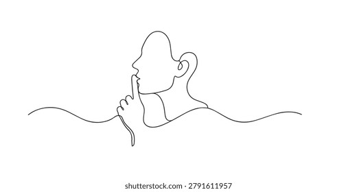 One line drawing person