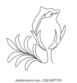 Un dibujo de una rosa. Ilustración del vector