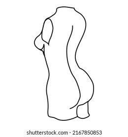 One line drawing sketch sculpture. Modern single line art, aesthetic contour. Perfect for home decor such as posters, wall art, tote bag, t-shirt print, sticker.