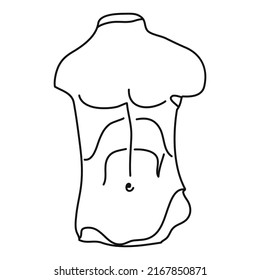 One line drawing sketch sculpture. Modern single line art, aesthetic contour. Perfect for home decor such as posters, wall art, tote bag, t-shirt print, sticker.