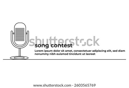 one line drawing Song Contest Europe