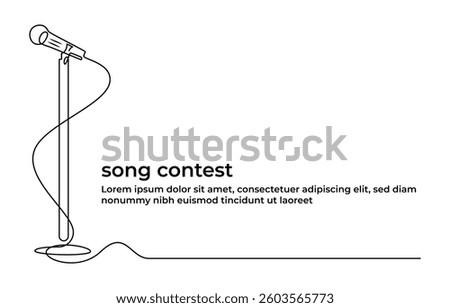 one line drawing Song Contest Europe