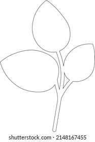 Dibujo de una línea de hojas tropicales. Arte moderno de una sola línea