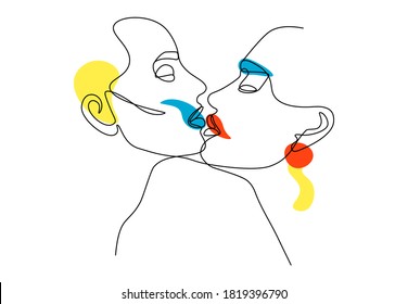 カップル キス オシャレ のイラスト素材 画像 ベクター画像 Shutterstock