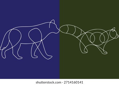 one line drawing two