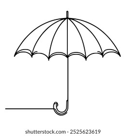 one line drawing umbrella vector illustration template design