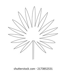 One line drawing vector leaf. Minimal art.