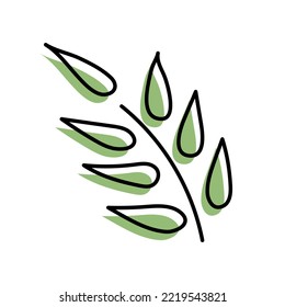 One line drawing vector leaf. Modern single line art, aesthetic contour. Perfect for home decor such as posters, wall art, tote bag, t-shirt print, sticker, mobile case
