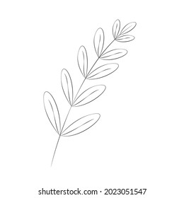 One line drawing vector leaves. Contemporary one-line art, aesthetic outline. Perfect for home decor, posters, wall art, bag or t-shirt print, sticker, mobile phone case, tattoo
