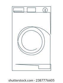 Dibujo de lavadora. La máquina es una sola línea continua.