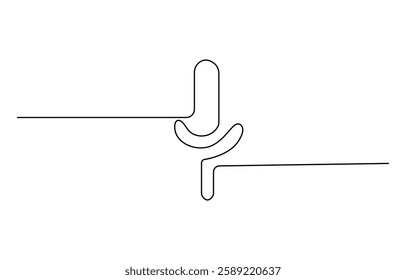 One line drawing wired microphone vector illustration minimalist design, vintage microphone continuous one line drawing. microphone single line art illustration.