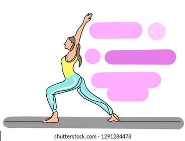 one line drawing of woman doing yoga