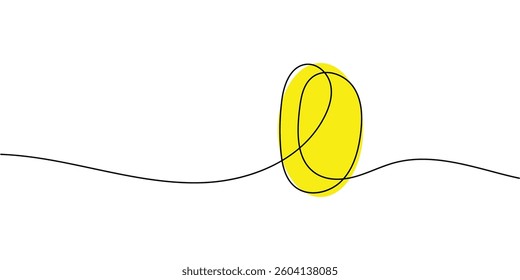 One line easter eggs drawing. Abstract decorative horizontal divider with easter color eggs. Beautiful hand drawn easter eggs. Happy easter text. Border design element in eps 10.