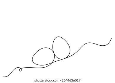 One line egg drawing minimalist style clean vector outline design