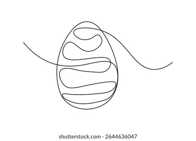 One line egg drawing minimalist style clean vector outline design