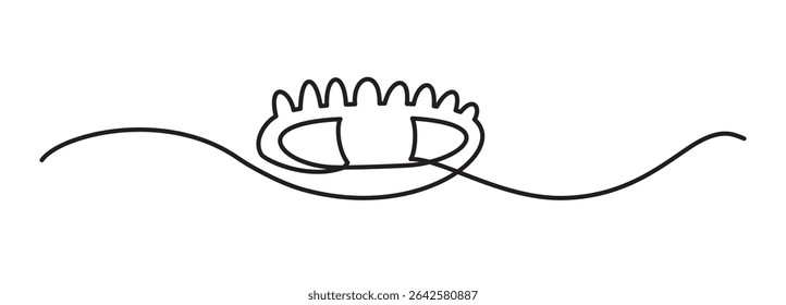 One line eye. continuous line vision, abstract view, single linear icon of look, human eyeball drawing, ophthalmologist creative sketch