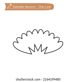 One line of flower icon. Editable vector pictograms isolated on a white background. Trendy outline symbols for mobile apps and website design. Premium pack of icons in trendy line 