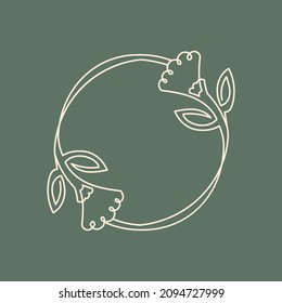 Illustration des Logos von Blumenrahmen einer Linie