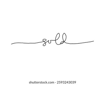 one line forms the word sold