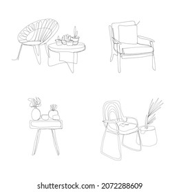 one line furniture modern minimalist boho style