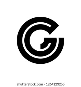 One Line G Letter Logo Design. Unusual letter vector icon template. Editable