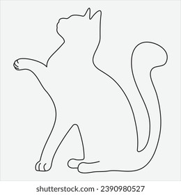 Dibujo manual de línea de esquema vectorial gráfico de líneas