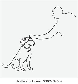 Dibujo manual de una línea de la ilustración vectorial