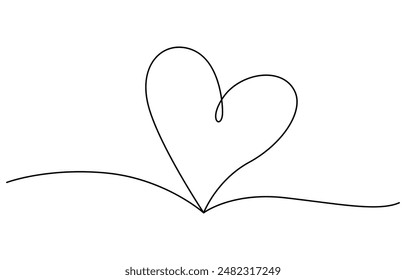 One line hearts vector collection, Love hearts illustration, One line vector, valentines clipart.