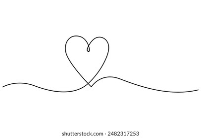 One line hearts vector collection, Love hearts illustration, One line vector, valentines clipart.