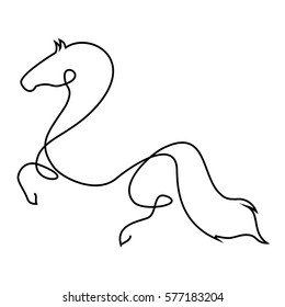 One line horse logo.