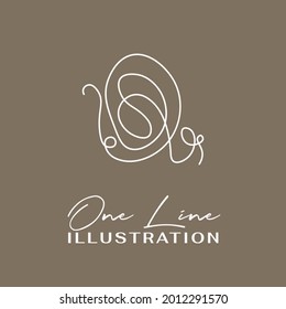 One Line Icon. Hand drawn minimalism style vector illustration.