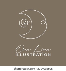 One Line Icon. Hand drawn minimalism style vector illustration.