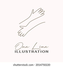 One Line Icon. Hand drawn minimalism style vector illustration.