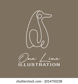 One Line Icon. Hand drawn minimalism style vector illustration.