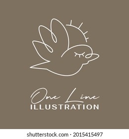 One Line Icon. Hand drawn minimalism style vector illustration.