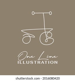 Icono de una línea. Ilustración vectorial de estilo minimalismo dibujado a mano.
