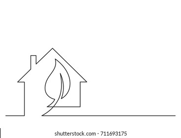 one line logo design of Energy Technologies Solutions Home Improvement