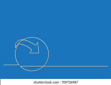 one line logo design of globe and arrow