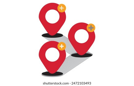 One line map point location business symbol. Continuous lineart icon delivery service map market. Shipping online shopping direction city address position pin vector illustration