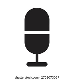One Line Microphone Logo Showing Elegant Minimal Podcast Expression