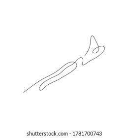 One line New Zealand design silhouette. Hand drawn minimalism style vector illustration.