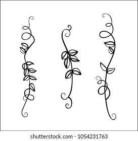 one line painted ornament leaflets